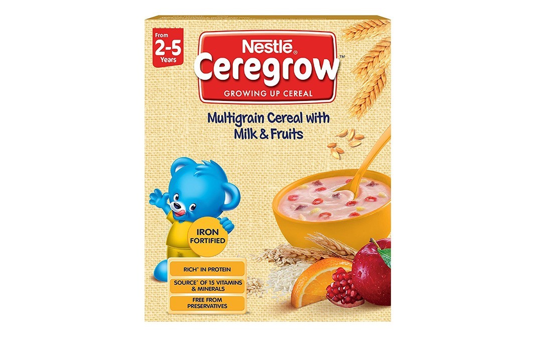 Nestle Ceregrow Multigrain Cereal with Milk & Fruits   Box  300 grams